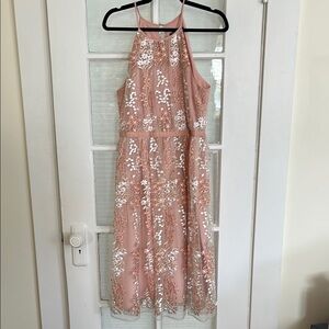 Maggie London Floral Embroidered Formal Dress